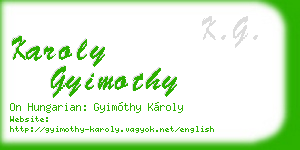 karoly gyimothy business card