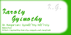 karoly gyimothy business card